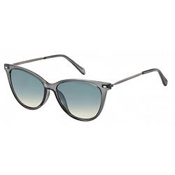 Foto van Fossil zonnebril 3083/s dames cat. 3 cat-eye grijs/blauw