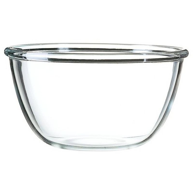 Foto van Salade schaal/slakom van glas 24 cm - saladeschalen