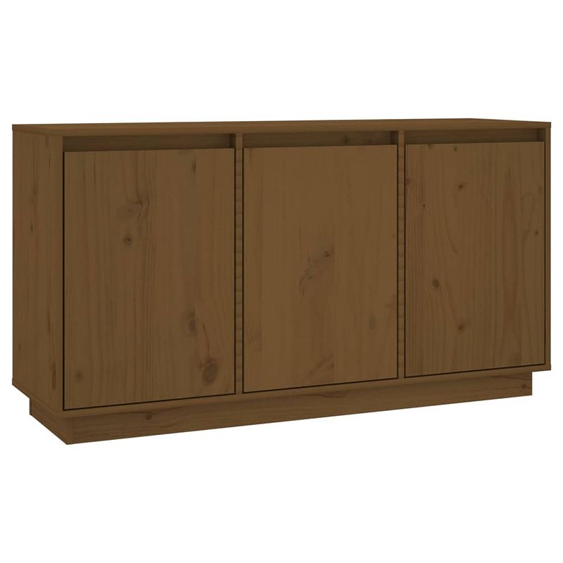 Foto van Vidaxl dressoir 111x34x60 cm massief grenenhout honingbruin