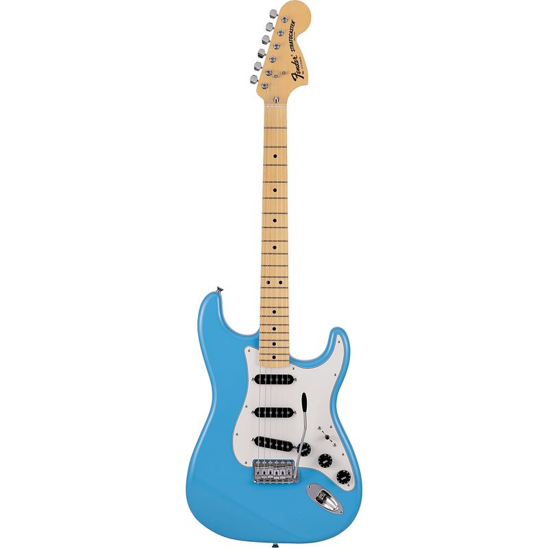 Foto van Fender made in japan international color stratocaster mn maui blue limited edition elektrische gitaar met gigbag