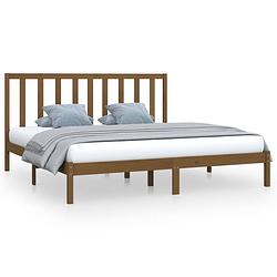 Foto van The living store bedframe grenenhout - 205.5 x 185.5 x 100 cm - 6ft super king