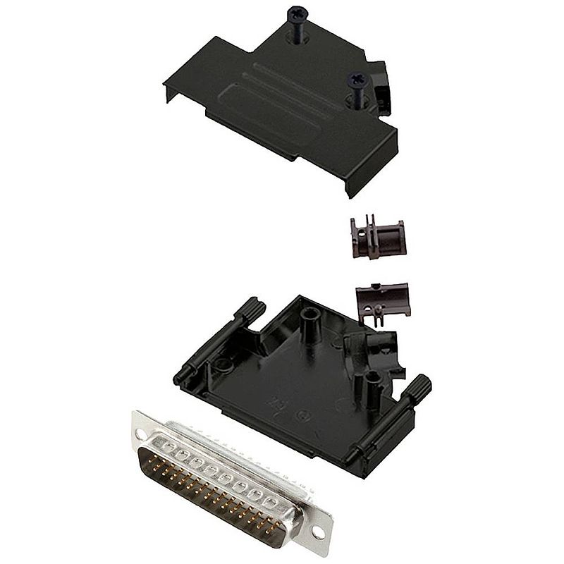 Foto van Encitech d45zk25-bk-hdp44-w-k 6355-8104-03 d-sub male connectorset 45 ° aantal polen: 44 soldeerkelk 1 stuk(s)