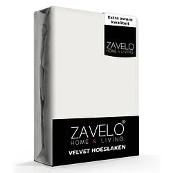 Foto van Zavelo flanel velvet hoeslaken creme -1-persoons (90x200 cm)