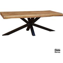 Foto van Benoa osprey mango coffee table live edge 120 3+3cm with spiderleg