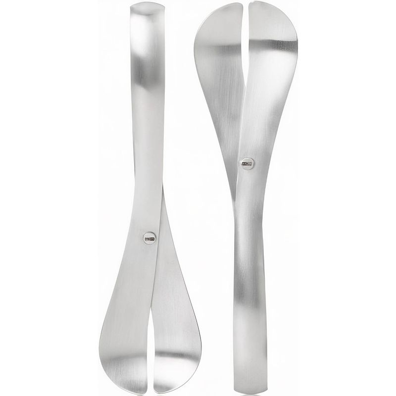 Foto van Adhoc saladebestek curve 28 x 7,5 cm rvs zilver