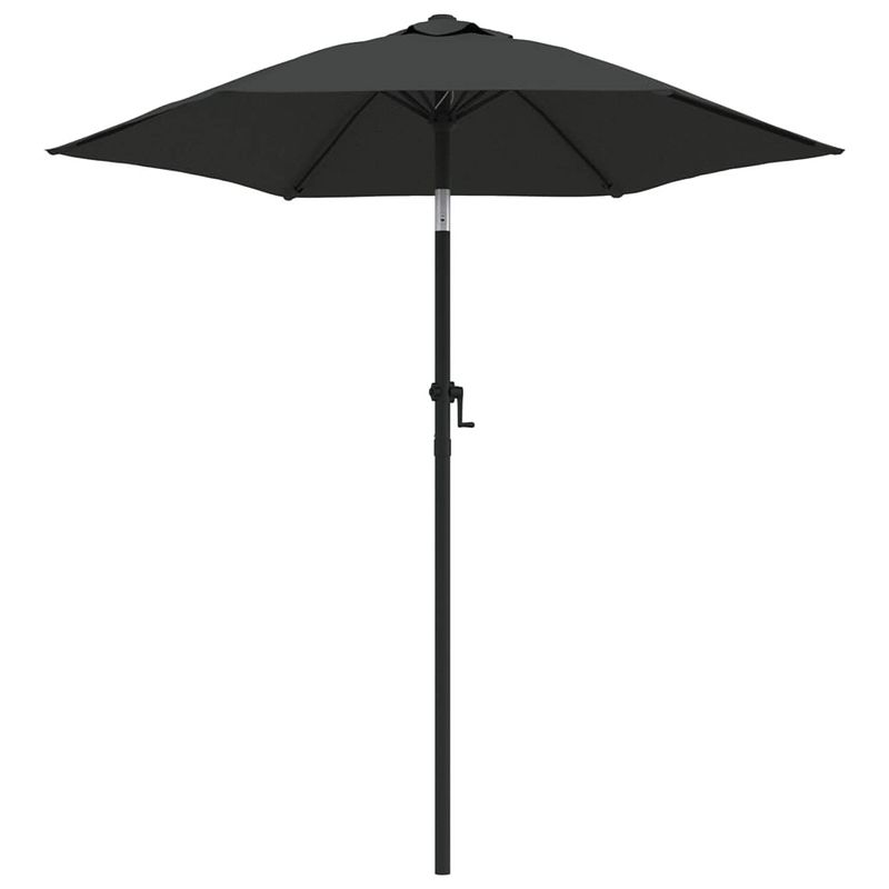 Foto van The living store tuinparasol - ø200 x 224 cm - kantelbaar - antraciet/dg - uv-beschermend polyester - aluminium paal -