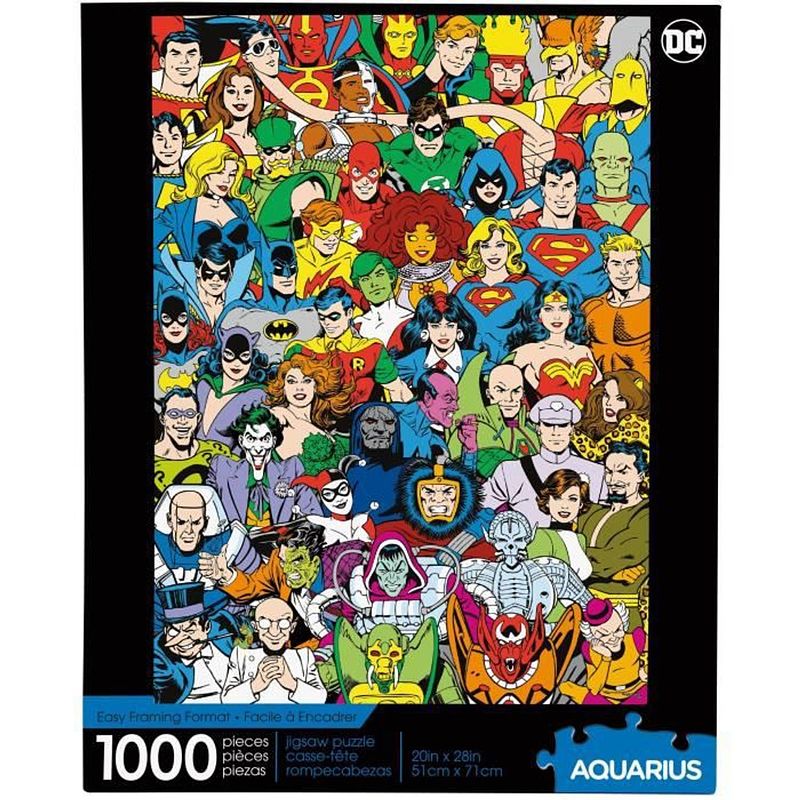 Foto van Aquarius puzzel 1000 stukjes dc comics retro cast - 65378