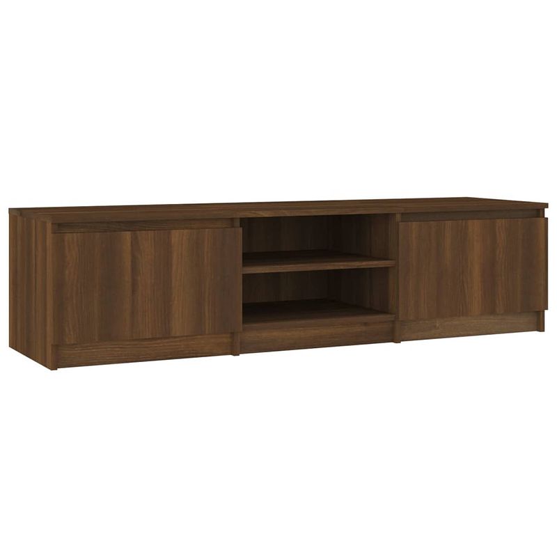 Foto van The living store tv-meubel 140x40x35-5 cm bewerkt hout bruineikenkleurig - kast