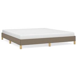 Foto van Vidaxl bedframe stof taupe 180x200 cm