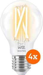 Foto van Wiz smart filament lamp standaard 4-pack - warm tot koelwit licht - e27