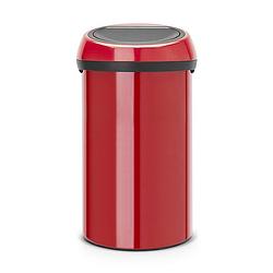 Foto van Brabantia touch bin afvalemmer 60 liter - passion red