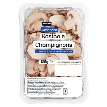 Foto van Jumbo kastanjechampignons gesneden 125g