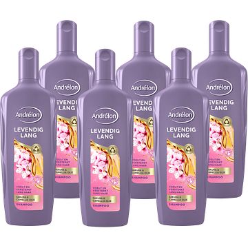 Foto van Andrelon shampoo levendig lang 6 x 300ml aanbieding bij jumbo | 30% korting