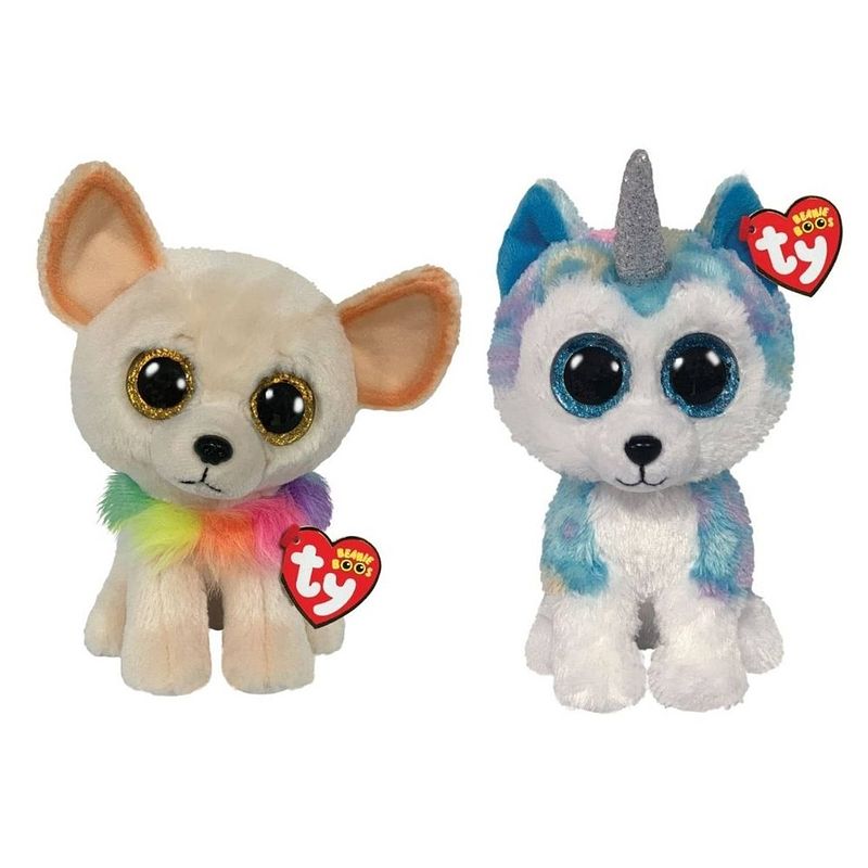 Foto van Ty - knuffel - beanie buddy - chewey chihuahua & helena husky