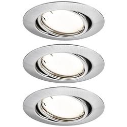 Foto van Paulmann 92464 led-inbouwlamp set van 3 stuks led 14.7 w ijzer (geborsteld)