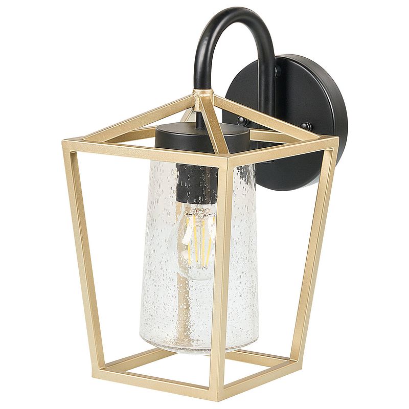 Foto van Beliani ordie - outdoor wandlamp-goud-glas, ijzer