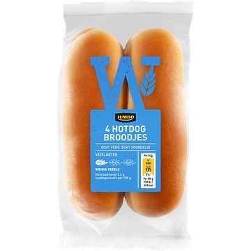 Foto van Jumbo hotdog broodjes 4 stuks