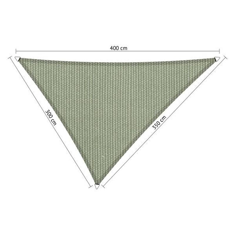 Foto van Shadow comfort driehoek 3x3,5x4m moonstone green