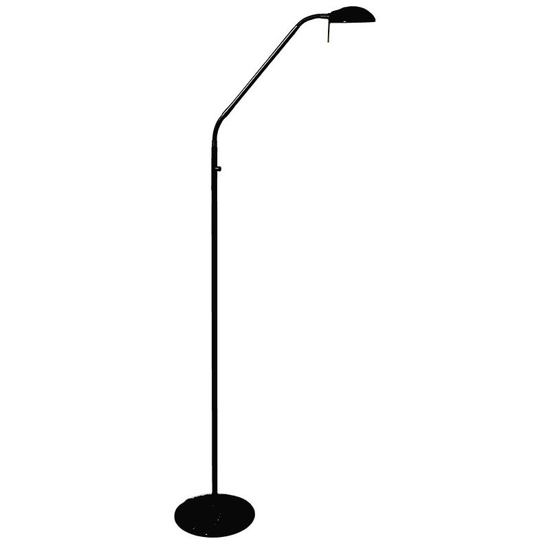 Foto van Mexlite biron vloerlamp zwart kunststof 145 cm hoog