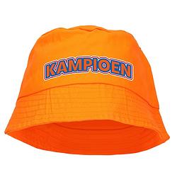 Foto van Koningsdag vissershoedje/bucket hat oranje - kampioen - 57-58 cm - verkleedhoofddeksels