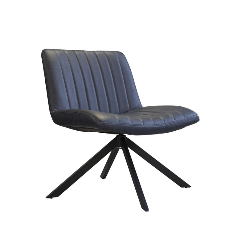 Foto van Dimehouse industriële fauteuil leon - blauw - kunstleer