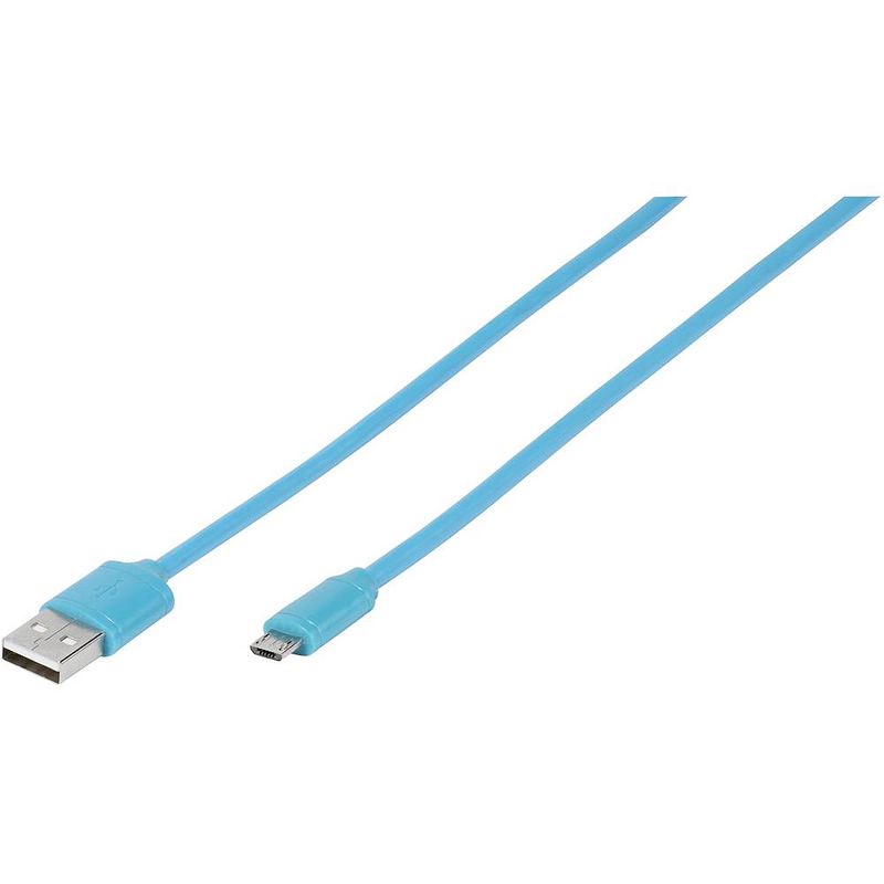 Foto van Vivanco usb-kabel usb 2.0 usb-a stekker, usb-micro-b stekker 1.00 m blauw rond 35817