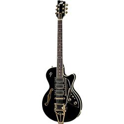 Foto van Duesenberg starplayer tv custom black semi-akoestische gitaar met koffer