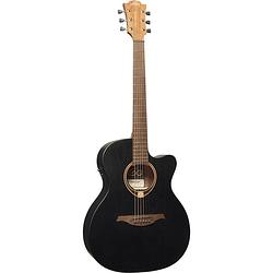 Foto van Lag guitars tramontane 70 t70ace black satin elektrisch-akoestische westerngitaar