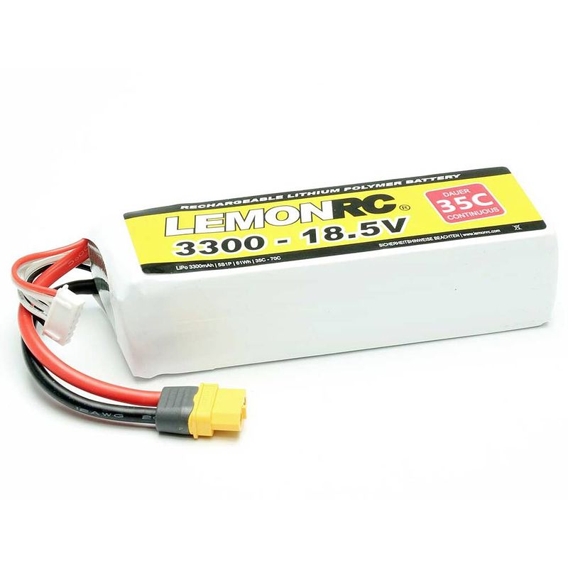 Foto van Lemonrc lipo accupack 18.5 v 3300 mah aantal cellen: 5 35 c softcase xt60