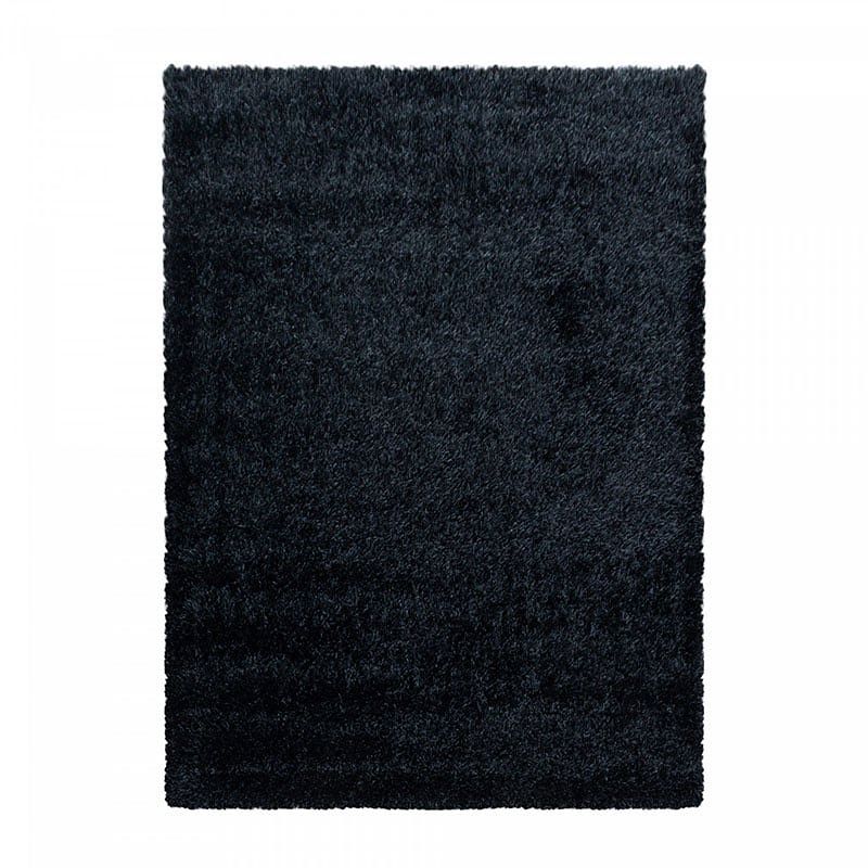 Foto van La alegre hoogpolig vloerkleed - shine shaggy kleur: zwart, 240 x 340 cm
