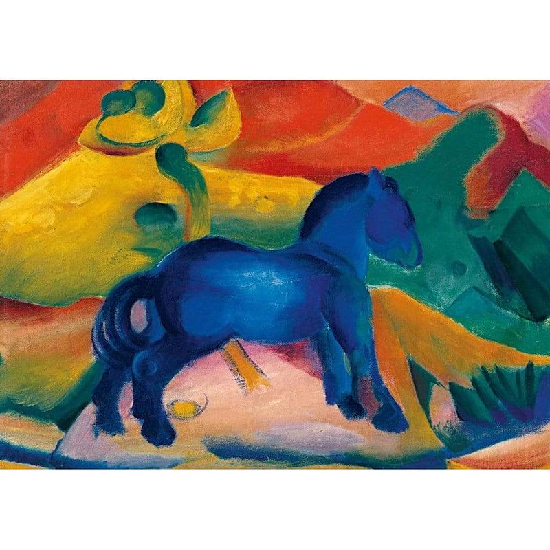 Foto van Franz marc blaues pferdchen kunstdruk 30x21cm