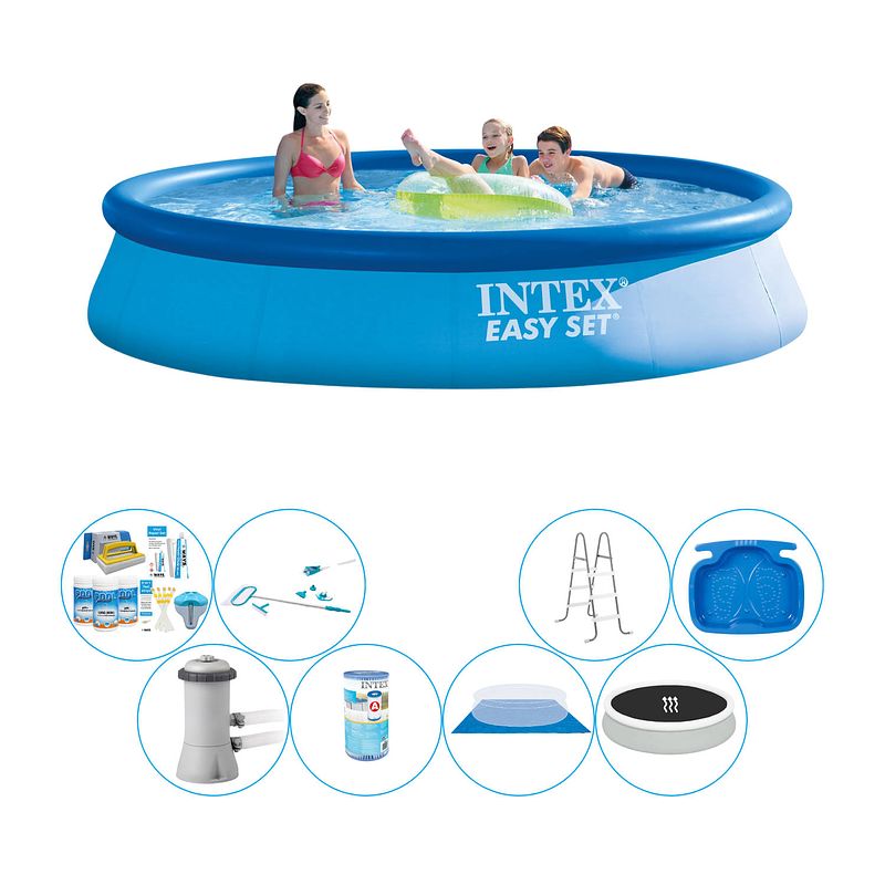 Foto van Zwembad pakket - intex easy set rond 396x84 cm