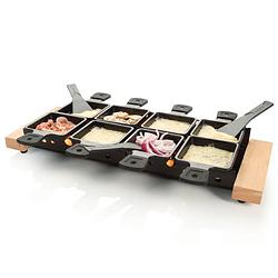 Foto van Boska partyclette® xl - raclette grill set - zwart - 48x18 cm
