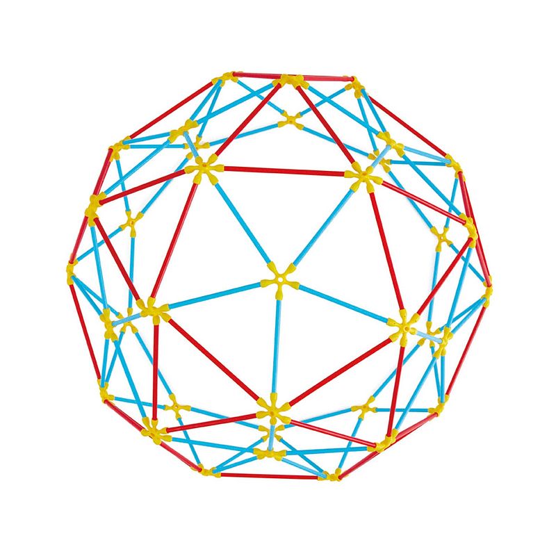 Foto van Hape koepel geodesic bouwpakket 177-delig geel