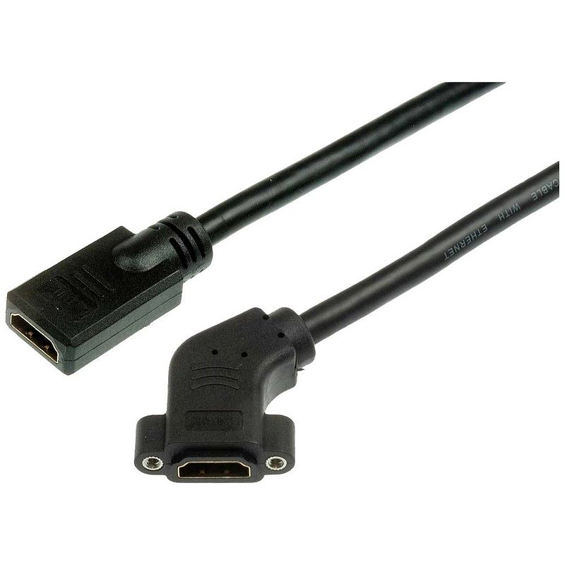 Foto van Lyndahl hdmi adapterkabel hdmi-a bus 0.3 m zwart lkpk006-03 hdmi-kabel