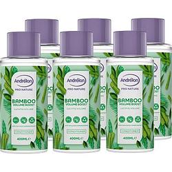 Foto van Andrelon pro nature haarconditioner bamboo volume boost 6 x 400ml aanbieding bij jumbo | 30% korting