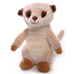 Foto van Inware pluche stokstaartje knuffeldier - beige - staand - 16 cm - knuffeldier