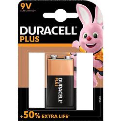 Foto van Duracell battery power 9v/6lf22 - + 50 % extra life - plus