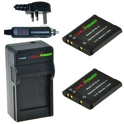 Foto van 2 x en-el19 accu's voor nikon - charger kit + car-charger - uk version