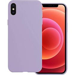 Foto van Basey iphone xs max hoesje siliconen hoes case cover iphone xs max-lila