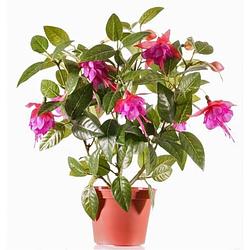 Foto van Roze fuchsiaplant kunstplant 30 cm voor binnen - kunstplanten