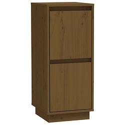 Foto van Vidaxl dressoir 31,5x34x75 cm massief grenenhout honingbruin