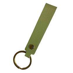 Foto van Basey sleutelhanger leer - leren sleutelhanger met sleutelhanger ring - groen