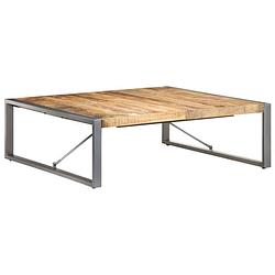 Foto van Vidaxl salontafel 120x120x40 cm ruw mangohout