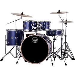 Foto van Mapex venus stage blue sky sparkle 5d. drumstel met hardware & zildjian bekkens