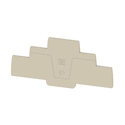 Foto van Afsluitplaat (klemmen), 104.3 mm x 2 mm, donkerbeige weidmüller aep 3t 1.5 2816950000 20 stuk(s)