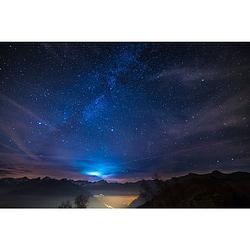 Foto van Spatscherm sterrenhemel - 100x65 cm