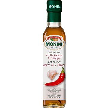 Foto van Monini olijfolie knoflook en chili 250ml bij jumbo