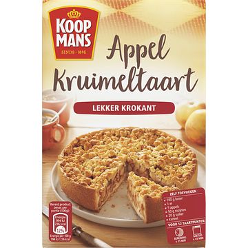 Foto van Koopmans appelkruimeltaart mix 410g bij jumbo