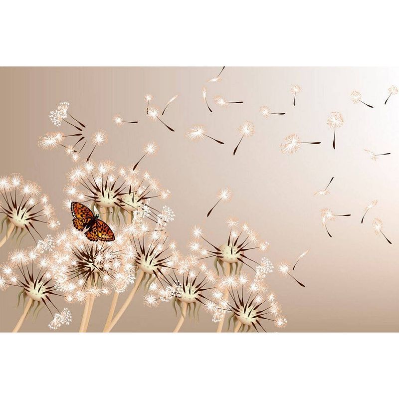 Foto van Dimex dandelions and butterfly vlies fotobehang 375x250cm 5-banen